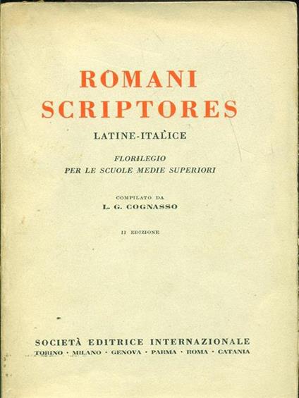 Romani scriptores - copertina