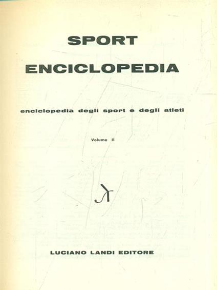 Sport enciclopedia vol. 2 - copertina