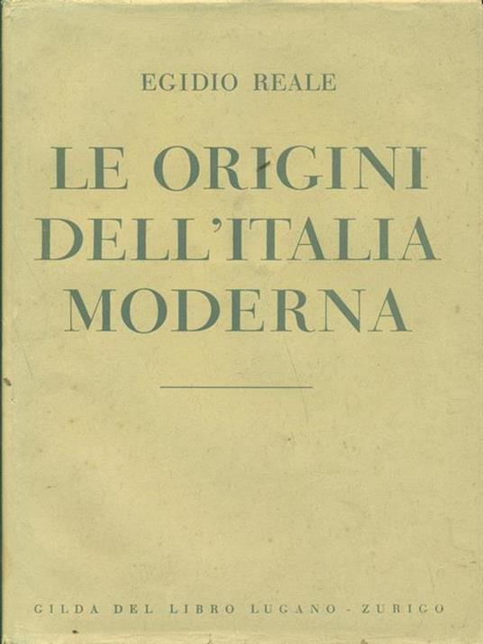 Le origini dell'Italia moderna - copertina