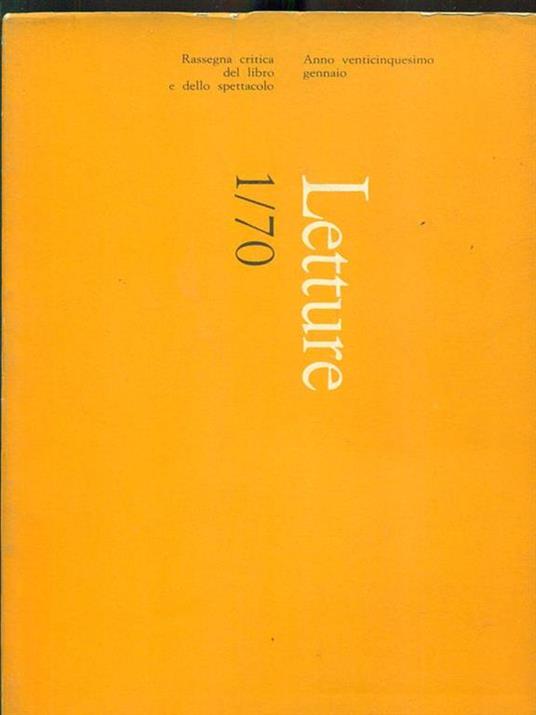 Letture 1/70 - copertina