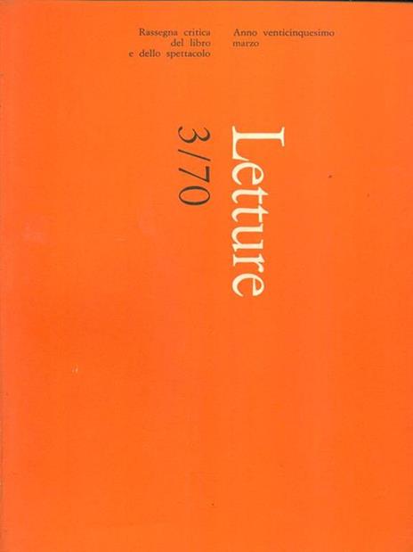 Letture 3/70 - copertina