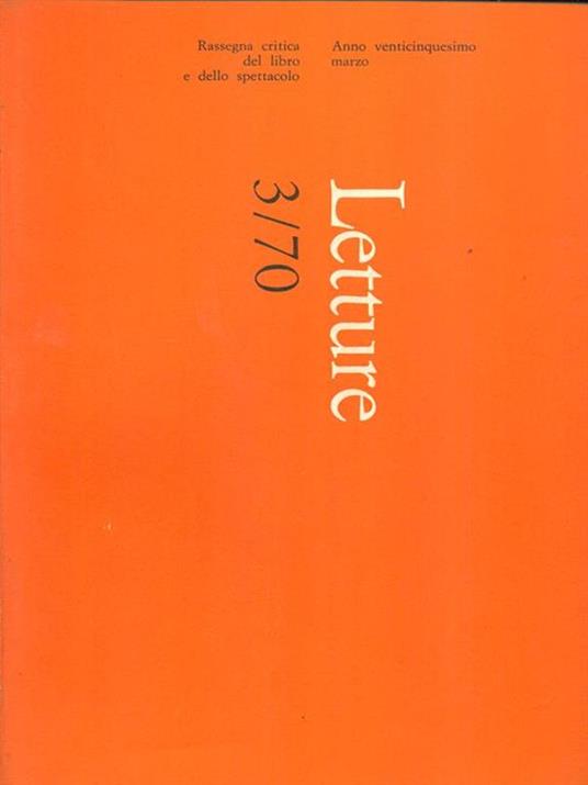Letture 3/70 - copertina
