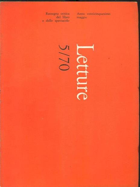 Letture 5/70 - copertina