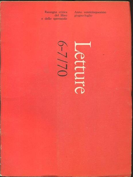 Letture 6-7/70 - copertina