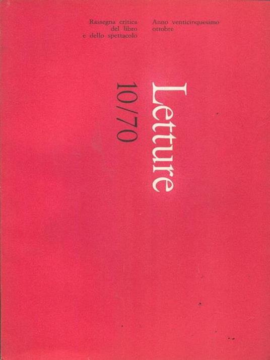 Letture 10/70 - copertina