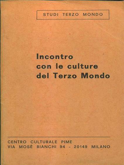Incontro con le culture del TerzoMondo - copertina