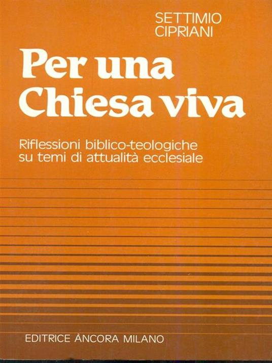 Per una Chiesa viva - Settimo Cipriani - copertina