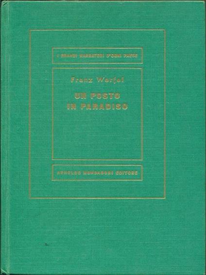 Un posto in paradiso - Franz Werfel - copertina