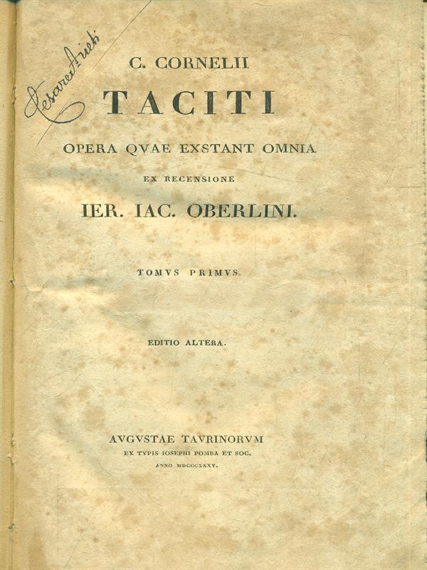 C. Cornelii Taciti opera quae exstant omnia