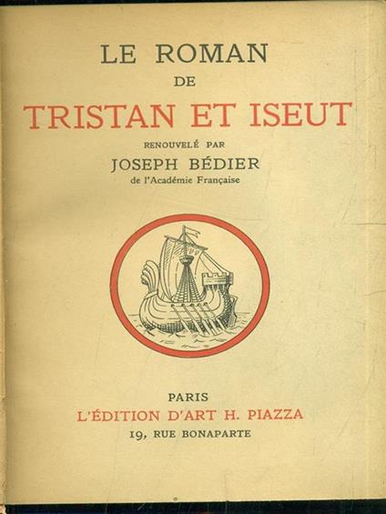 Le roman de Tristan et Iseut - Joseph Bédier - copertina