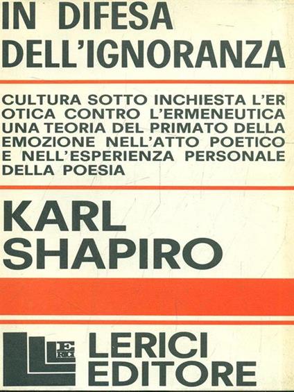 In difesa dell'ignoranza - copertina