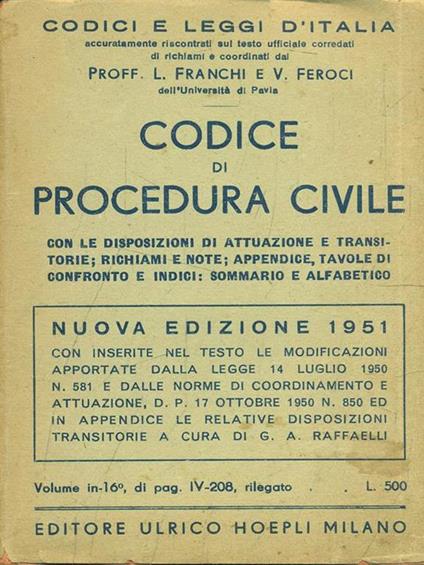 Codice di procedura civile - copertina