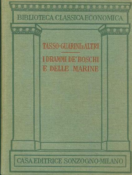 I drammi de boschi e delle marine - copertina