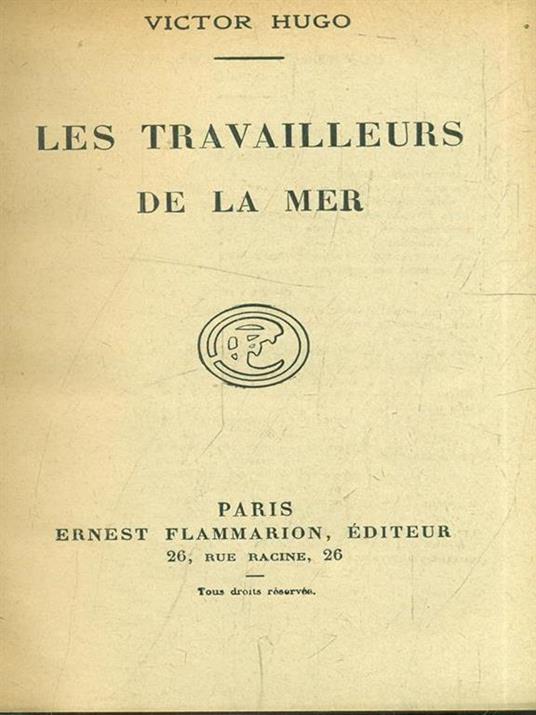 Les travailleurs de la mer - Victor Hugo - copertina