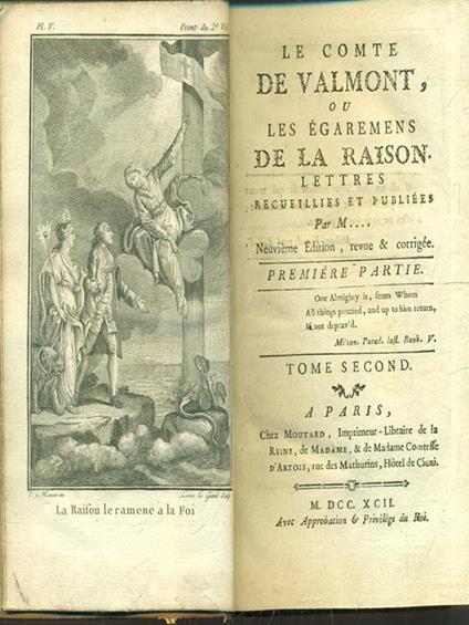 Le comte de Valmont, ou les égaremens de la raison. Tomo 2 - copertina