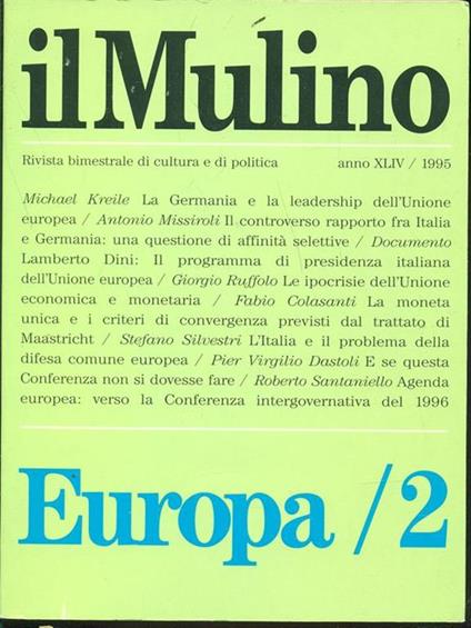 Il Mulino/Europa n. 2/1995 - copertina