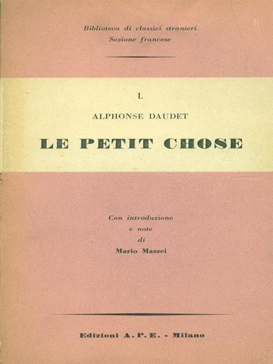 Le petit chose - Alphonse Daudet - copertina
