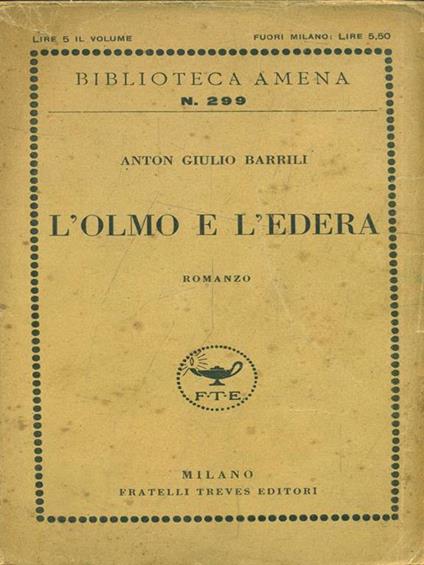 L' olmo e l'edera - Anton G. Barrili - copertina