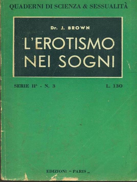 L' erotismo nei sogni - copertina