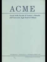 Acme. Vol. XLV. Fascicolo I
