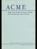 Acme. Vol. XL. Fascicolo I