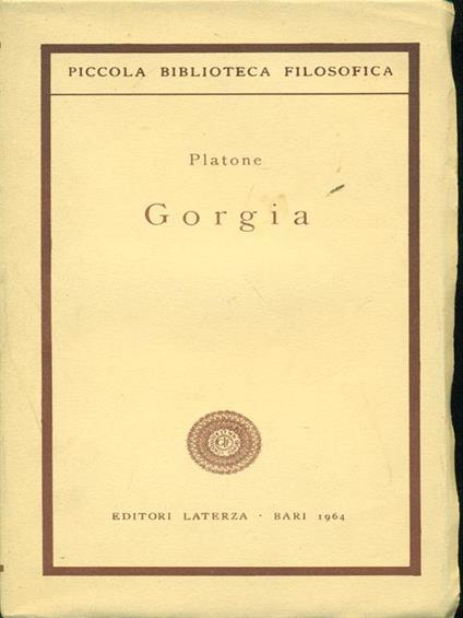 Gorgia - Platone - copertina