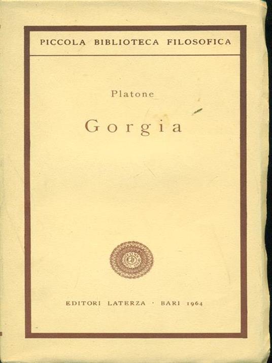 Gorgia - Platone - copertina