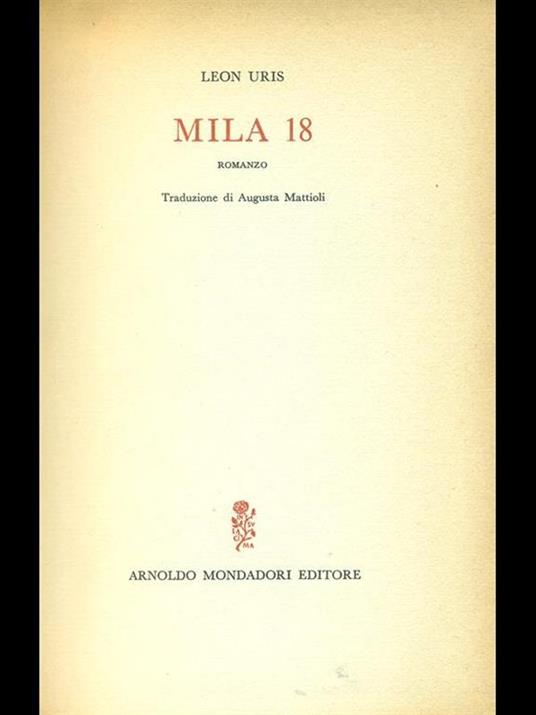 Mila 18 - Leon M. Uris - copertina