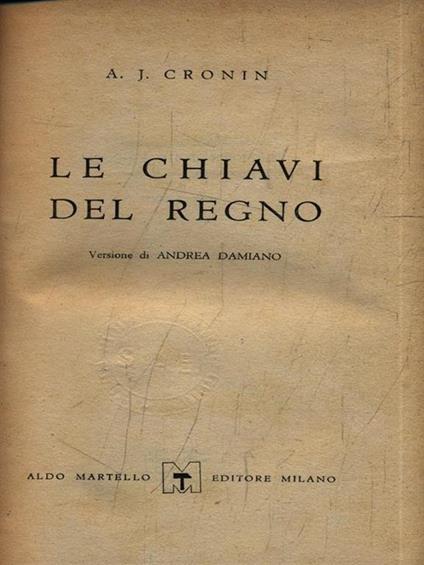 Le chiavi del regno - A. Joseph Cronin - copertina
