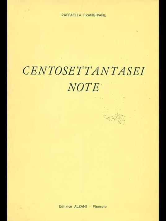 Centosettantasei note - Raffaella Frangipane - copertina