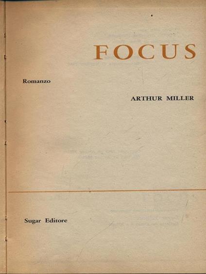 Focus - Arthur Miller - copertina
