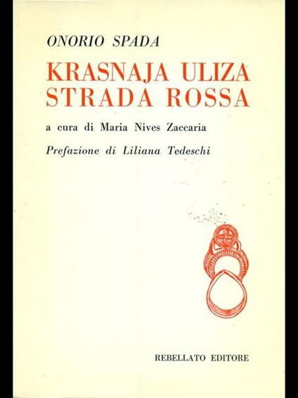 Krasnaja uliza strada rossa - Onorio Spada - copertina