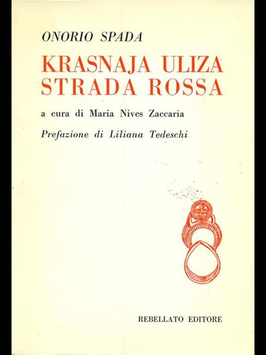 Krasnaja uliza strada rossa - Onorio Spada - copertina