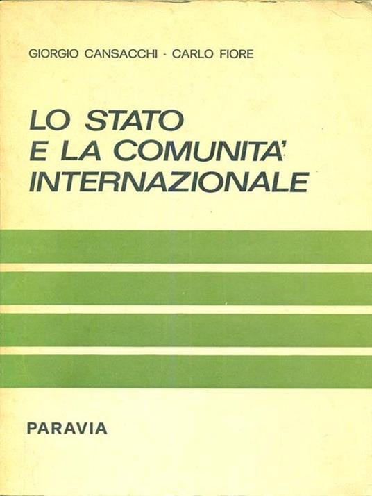 Lo stato e la comunita internazionale - copertina