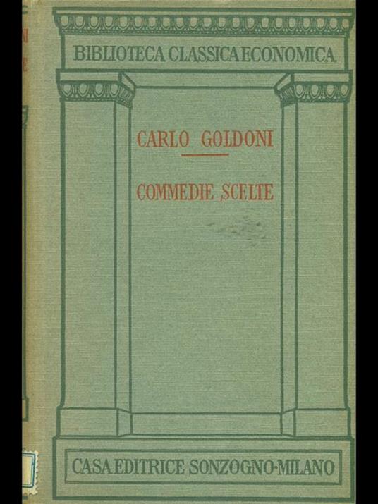 Commedie scelte - Carlo Goldoni - copertina