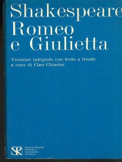 Romeo e Giulietta - William Shakespeare - copertina