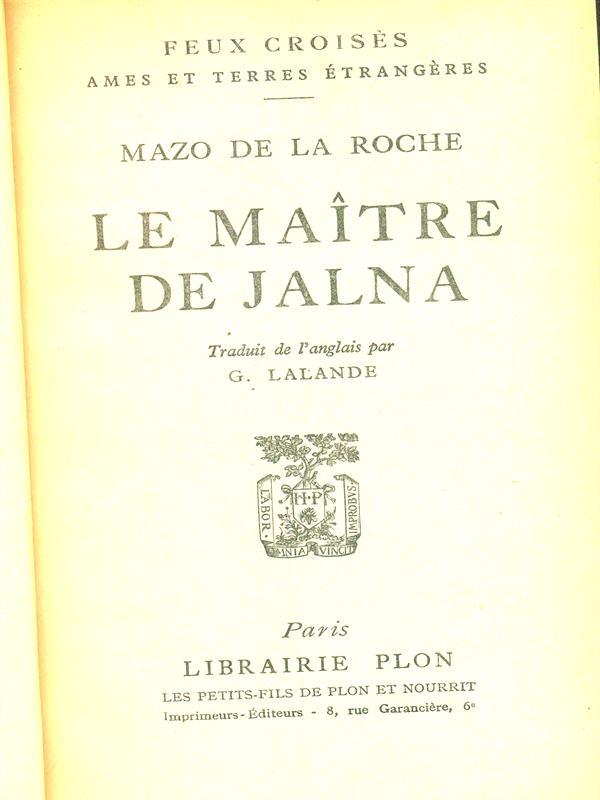 Le maitre de Jalna