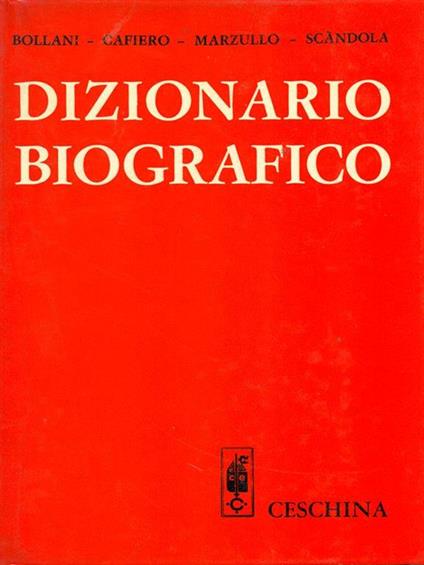 Dizionario biografico - copertina