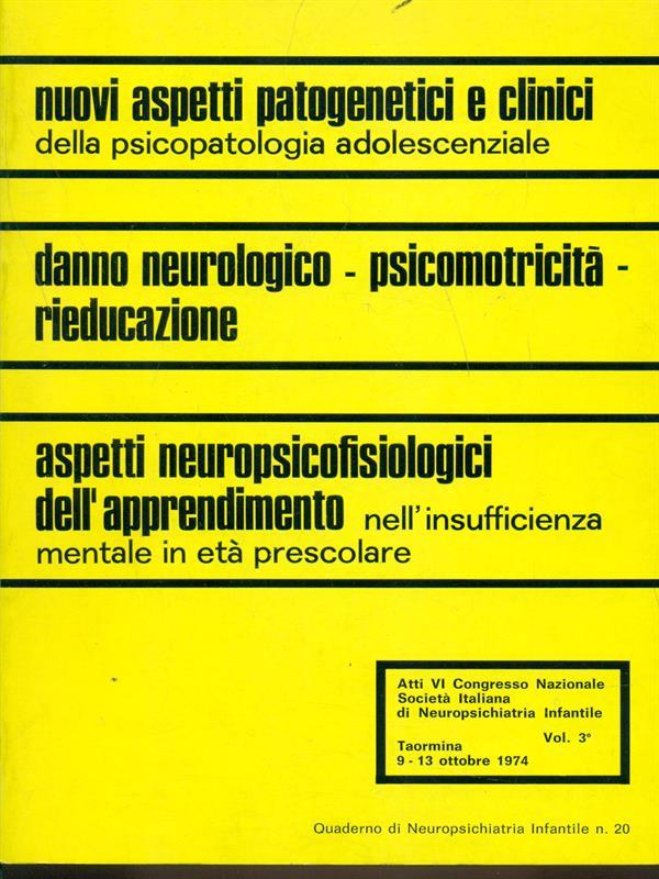 Atti 6° Congresso Nazionale SINPI Vol. 3-Nuovi aspetti patogenetici e clinici