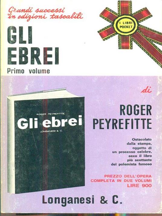 Gli ebrei. 2 volumi - Roger Peyrefittel - copertina