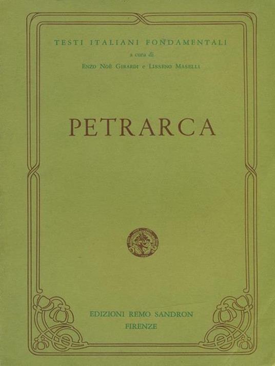 Petrarca - Noé Girardi,Lisseno Maselli - copertina