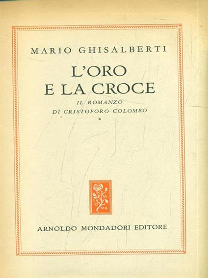 L' oro e la croce - Mario Ghisalberti - copertina