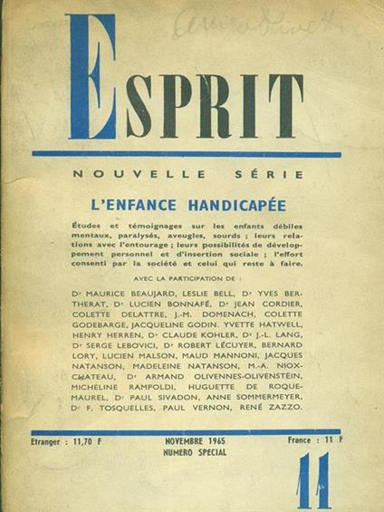 Esprit n.11/1965 24047 - copertina