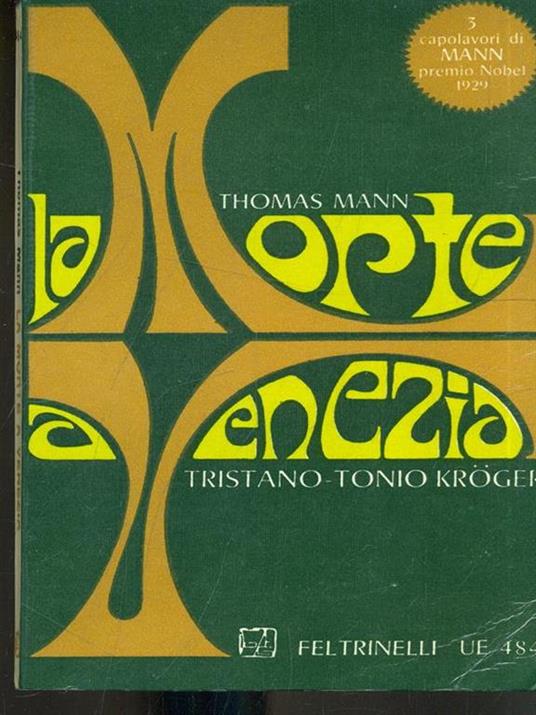 La morte a Venezia - Thomas Mann - copertina