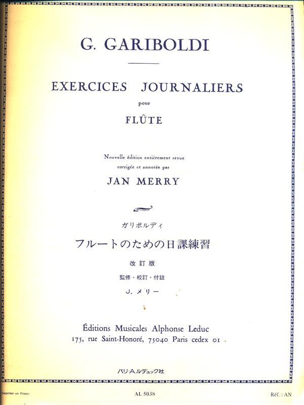 Exercices Journaliers pour flute