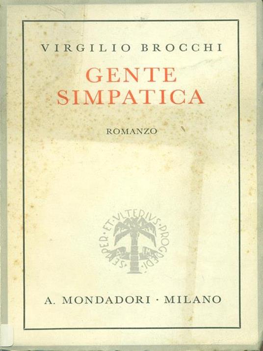 Gente simpatica - Virgilio Brocchi - copertina