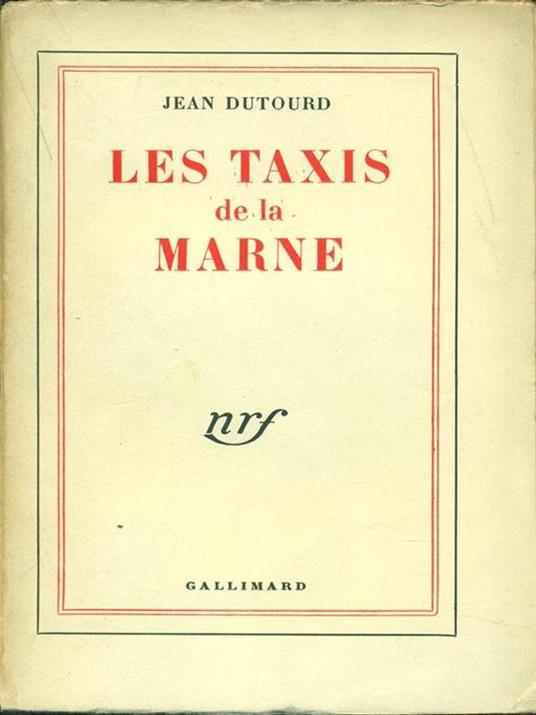 Les taxis de la marne - Jean Dutourd - copertina