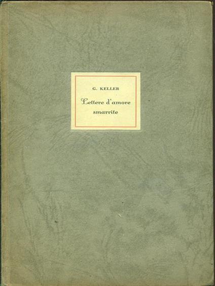 Lettere d'amore smarrite - Gottfried Keller - copertina