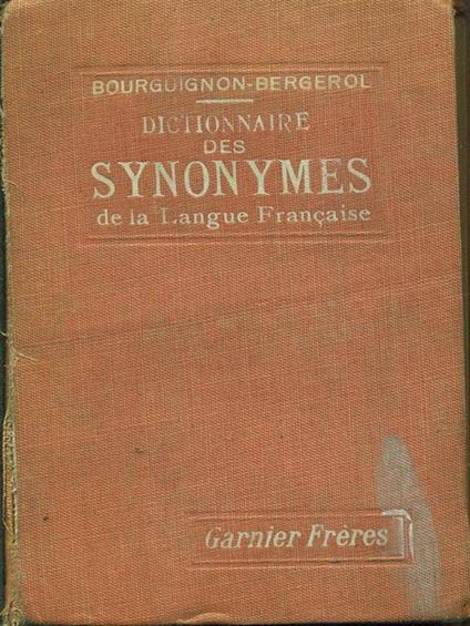 Dictionnaire des synonymes - copertina