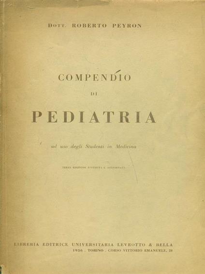 Compendio di pediatria - Roberto Peyron - copertina